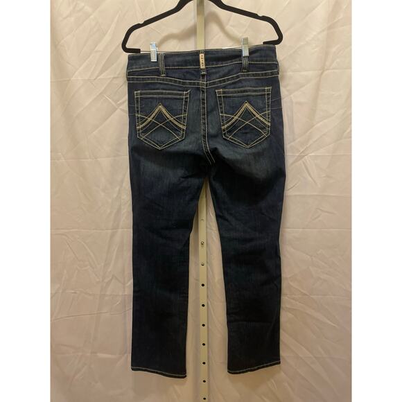 Ariat Real Straight Icon Jeans - Womens Size 31R - Blue - Picture 5 of 12